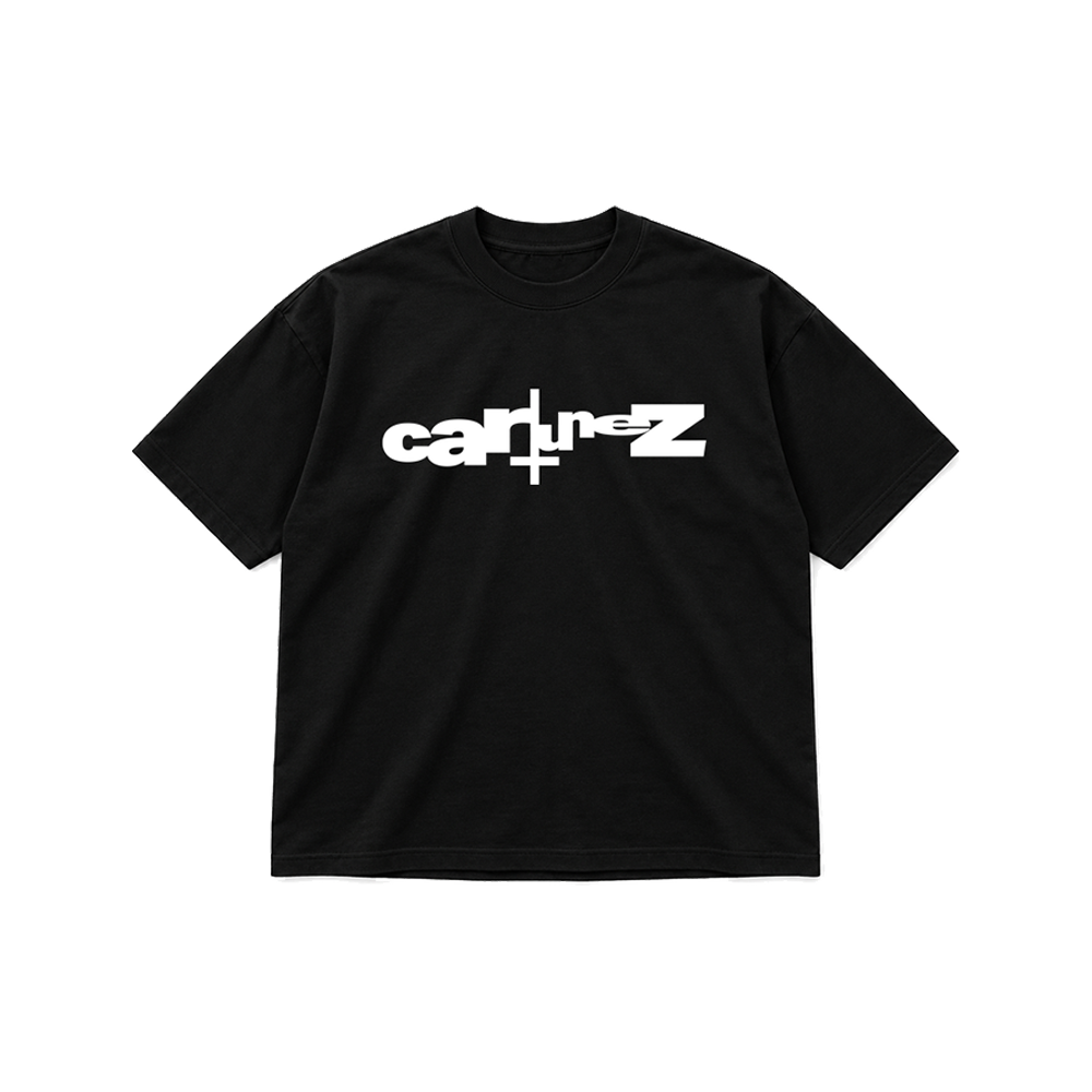 Cartunez Black Tee - White Logo