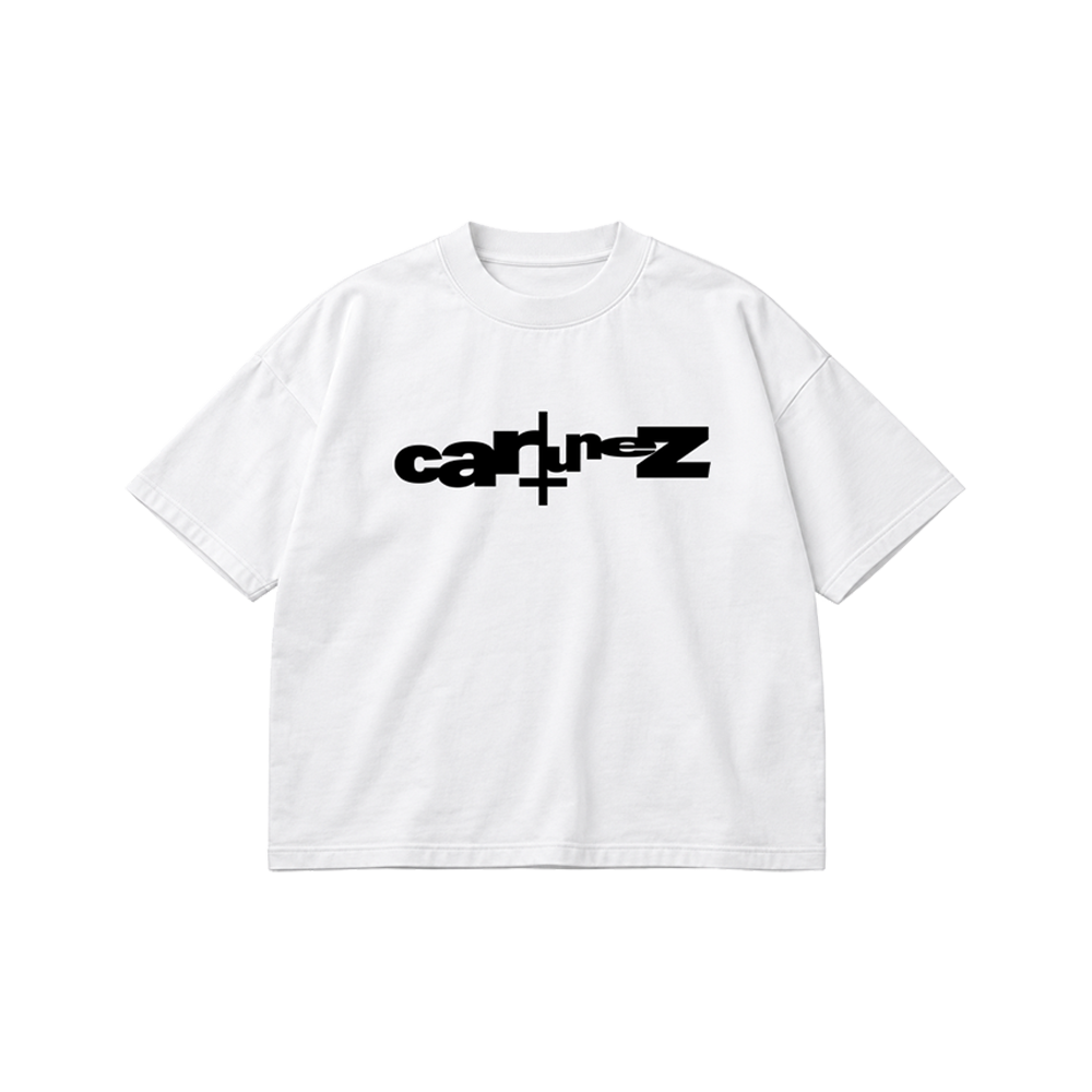 Cartunez White Tee - Black Logo
