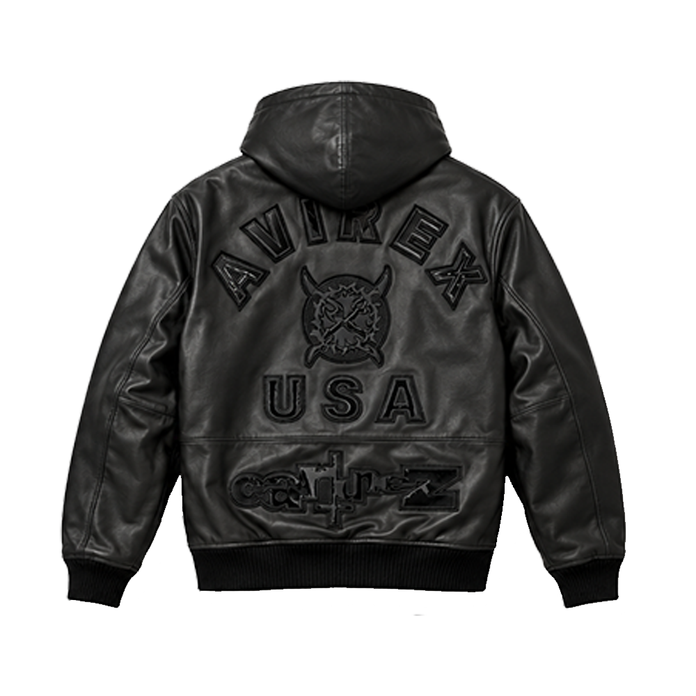 Avirex x Cartunez Leather Jacket Back