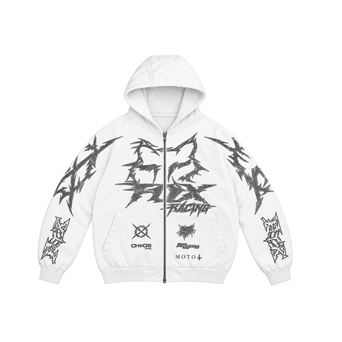 Ken Carson x Fox Racing White Zip Up