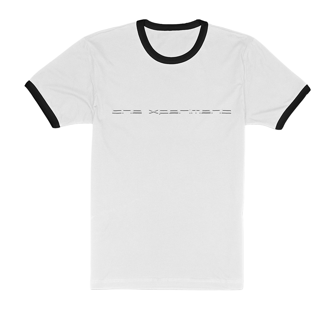 xperiment ringer t shirt front - white