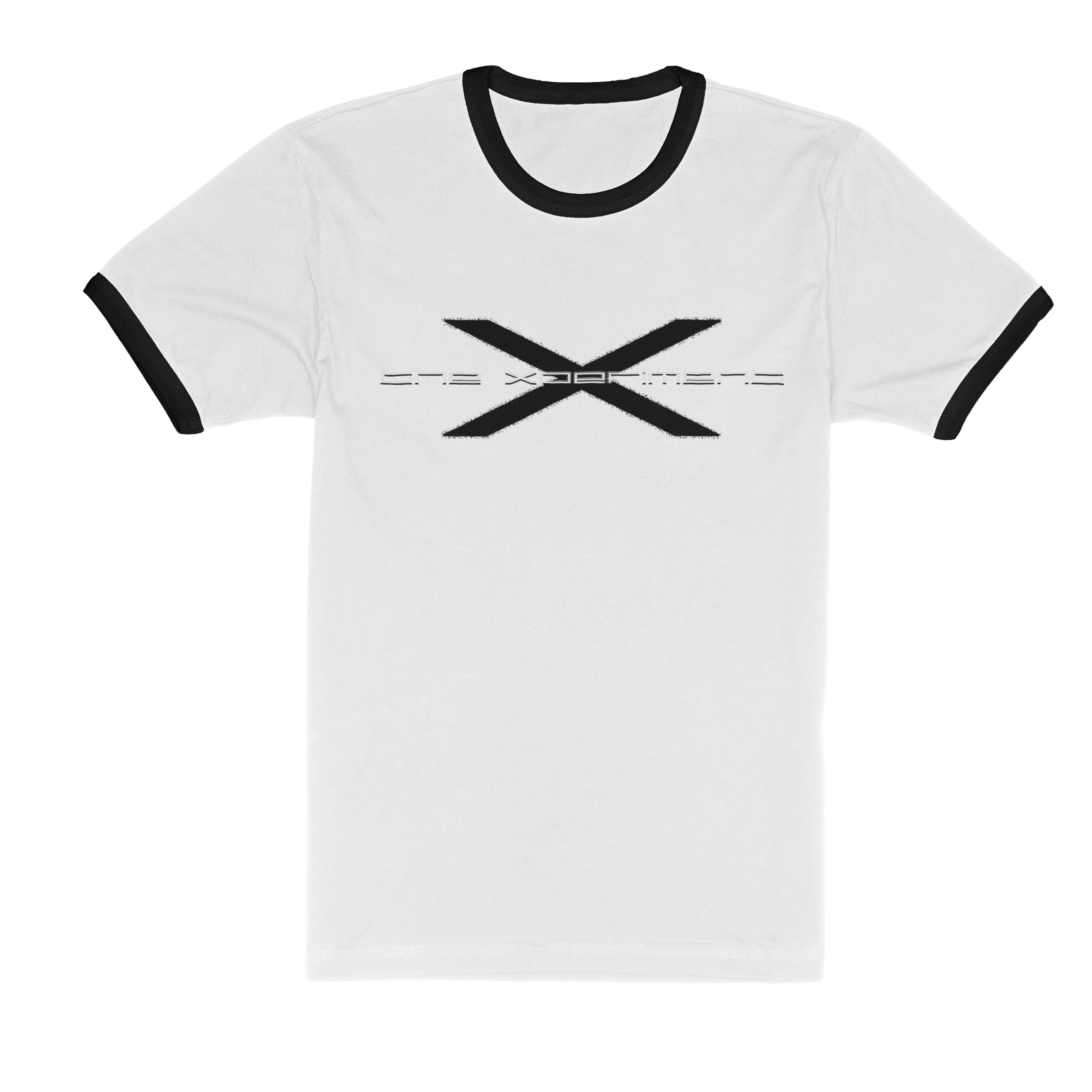 x ringer t shirt front - white